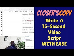 ClosersCopy: How to Write a 15-Second Video Script using a.i.