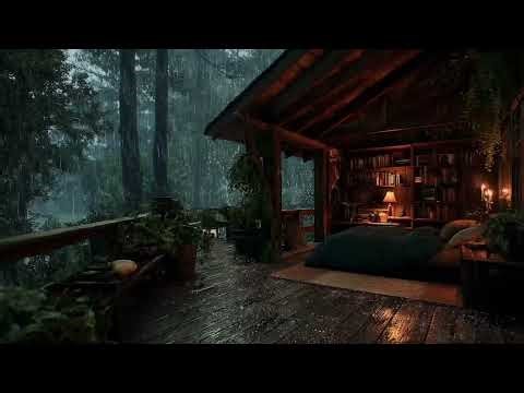 Midnight Rain in the Woods 🌙🌧 | Deep Sleep Rain Sounds for Relaxation