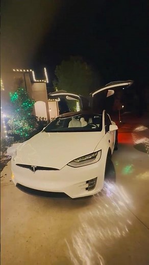 Tesla Model X Car Crazy Lights dance show ||