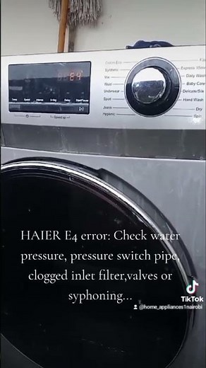 Haier washing machine E4 error code easy fix #haier #viral
