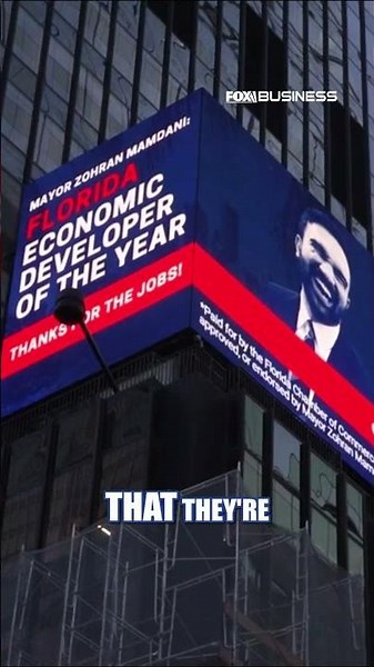 NYC’s Mamdani praised for growing Florida’s economy in new Times Square billboard #shorts