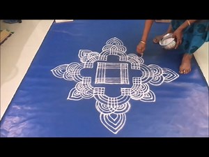 This is festival kolam - rangoli for karthigai deepam | Learn kolam