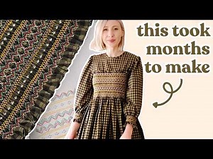 How to Smock a Dress (from concept/designing to stitching the dress) | COSY SEWING VLOG