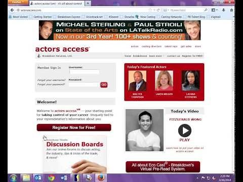 How to Create an Actors Access Profile