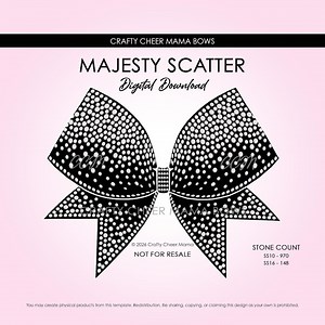 Cheer Bow Rhinestone Template | Digital Download | Rhinestone Scatter Template | SS10 & SS16 Hotfix Pattern | Instant Download - Etsy