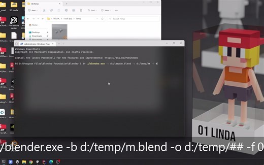 Blender 使用命令行后台渲染