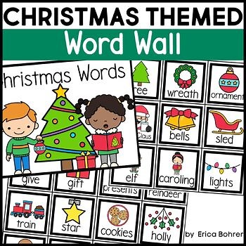 Christmas Words with Pictures | Christmas Word Wall for ENL and Primary