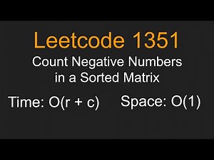 Count Negative Numbers in a Sorted Matrix - Leetcode 1351 - Python