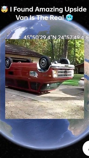 I Found Werid Upside Van 🧐🌫️😱 In google earth and google map 🗺️ #shots #datalegend4u