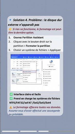 Votre disque dur externe n'apparaît pas ?