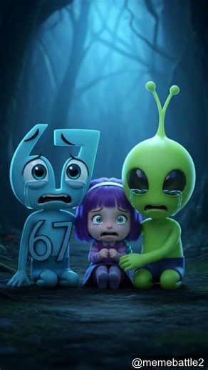 PatilaEXE The Dusk call Alus green alien and Little Rumi HUNGRY WORM KPOP Demon Hunters 35