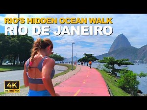Peaceful Morning Walk | Rio’s Hidden Beach Path 🇧🇷 | 4K Scenic Tour | Brazil Walking Tour