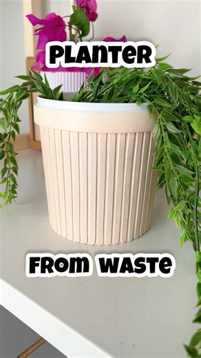 Planter from Waste Box #diy #craft #planter #plants