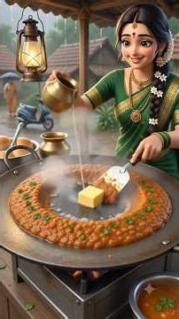 🍛 Village Style Pav Bhaji | Cozy Anime Cooking ASMR 🌧️ #asmr #shorts #ghibli