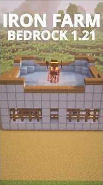 INSANE Iron Farm in Minecraft Bedrock 1.21! 🔥 Unlimited Iron Guide #shorts