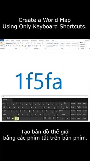 Create a World Map Using Only Keyboard Shortcuts #shorts #WorldMap #KeyboardShortcuts