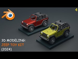 Blender - How to model a Jeep Toy Kit - Full Video