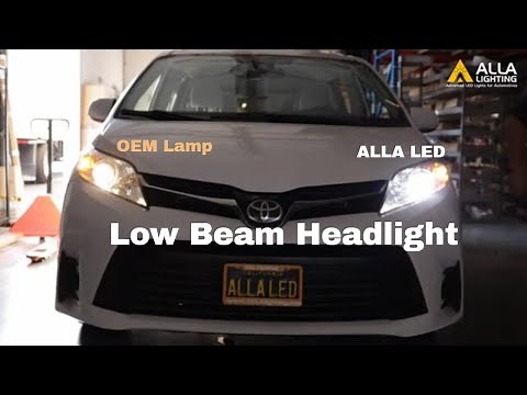 2011~2024 Toyota Sienna Headlight Bulb Low Beam LED Install | Replace