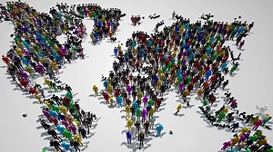 Global Population Density World Map Visualization | Premium Stock Video Footage