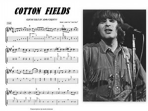 Cotton Fields guitar solo - John Fogerty - CCR - FREE TAB!