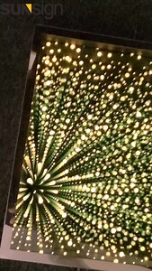 Wong Allen on Instagram: "Get lost in endless possibilities with our mesmerizing infinity mirror light box! ✨ Featuring vibrant RGB lighting, this stunning piece creates a captivating illusion of infinite depth. Perfect for adding a touch of futuristic flair to any space. 🌈 👉🏻WhatsApp: +1 (332) 260-2434 👉🏻 Email: ares@sunsignad.com #infinitymirror #rgblighting #homedecor #futuristicdesign #ledlights#CustomLightBox #LEDLightBox #CustomArt"