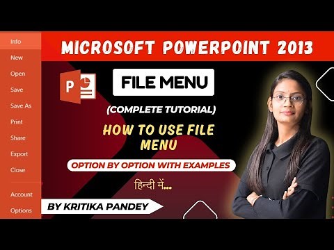MS PowerPoint Lecture - 1 | File Tab in MS PPT | How to use File Tab? Option by Option Full Tutorial