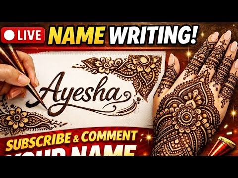 LIVE 🔴 Subscriber Name Writing ✍️ | Join Now comment your name ✍️ #Live #New sangeetamehndi06