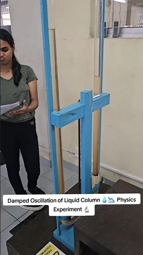 Damped Oscillation in U-Tube 💧📉 | Liquid Column Experiment 🔬 #engineering #education #practicals