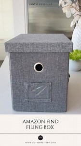 25K views · 421 reactions | No filing cabinet..no problem! I love this compact filing box from Amazon. It keeps all my papers organized and off my desk! Be sure to check out my office guide to help you knock out that office organization! Links in May Highlight bubble and on stories! #simplified #goingsimple #simpleliving #personalorganization | Go Simplified | Facebook