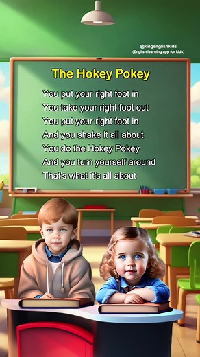 Hokey Pokey song for kids #hokeypokey #kidssong #babysong #songforkids #kingenglishkids #reels | King English Kids