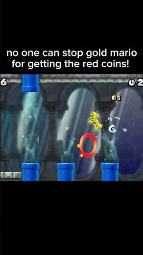 You Can't Stop Gold Mario From Getting The Red Coins 🥰 #mario #nintendo #retrogaming