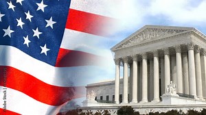 US Supreme Court and American Flag