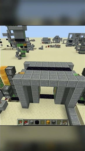 Portão automático 6x5 no Minecraft!!! #minecraft #redestone #minecraftbuilding