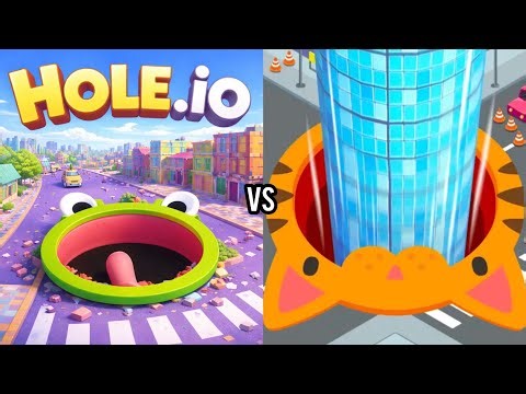 Hole vs Hole.io – Who Will Eat The Whole City? Epic IO Fight🔥