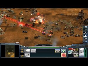 C&C Generals - Zero Hour: 1 vs. 7 - USA Laser vs. 7 Hard Armies (Death Valley)