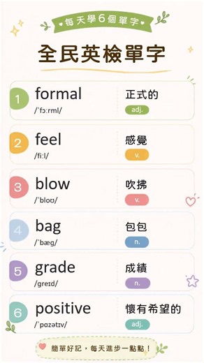 全民英檢單字 shorts 0006 #英文單字 #全民英檢