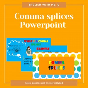 Comma splices Animated PowerPoint
