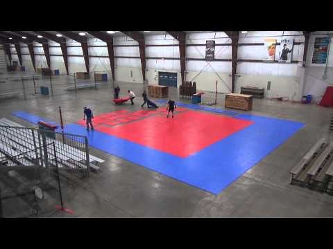 How to build an indoor volleyball court in 1 minute - timelapse