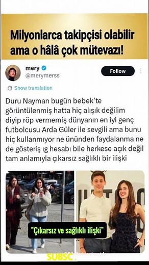 İşte Arda Güler'in Mütevazı Sevgilisi Duru Nayman! ❤️