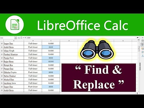 Find And Replace in Libreoffice calc || How to Use Find and Replace