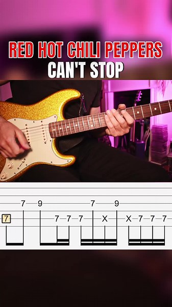 Red Hot Chili Peppers Cant Stop Riff Guitar Tutorial Tabs #guitartutor #shortlesson #guitarlessonsforbeginners #guitartutorialforbegginers #guitarriff