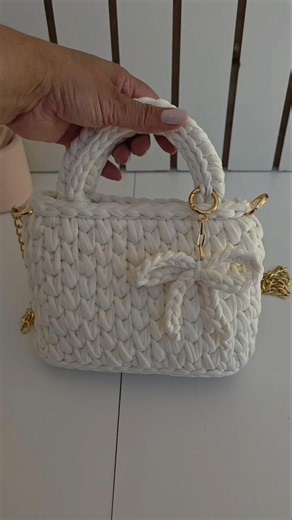 Bolsa de Crochê com Fio de Malha Passo a Passo para Iniciantes! ✨# bolsadecroche #crochet #diy