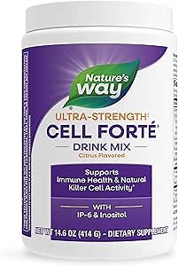 Nature's Way Ultra Strength(1) Cell Forté Drink Mix, IP-6 & Inositol Powder Supplement, Supports Immune Health & Natural Killer Cell Activity*, Citrus Flavored, Vegan, 14.6 Oz (Packaging May Vary)