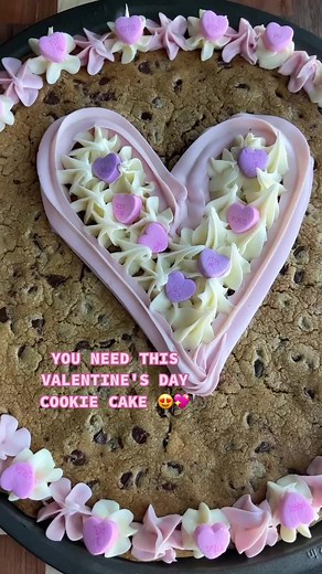 Valentine's Day Cookie Cake Recipe - Easy and Delicious Dessert!