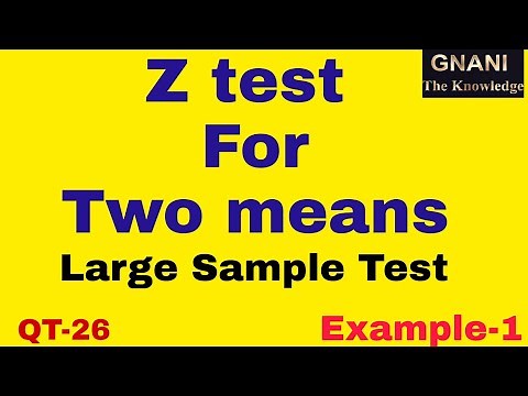 Z-test for difference of two means||Example problem with solution|| GNANI THE KNOWLEDGE||