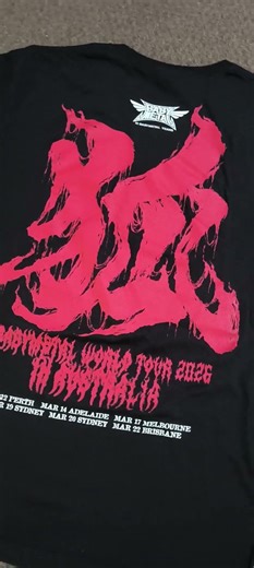 BABYMETAL Melbourne Australia Merch Snag Back!