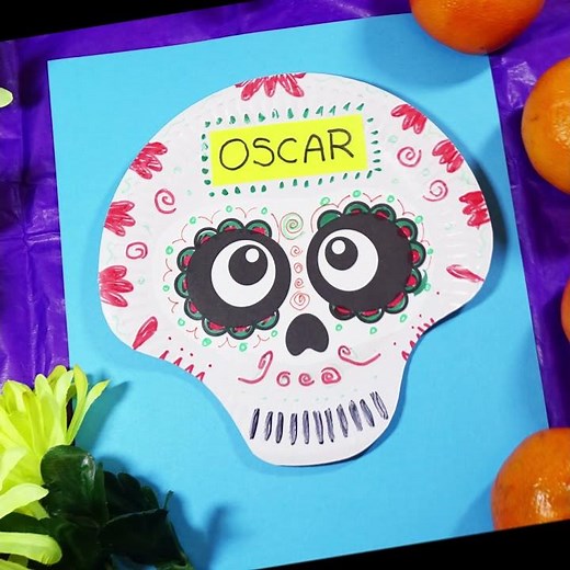 Easy Day of the Dead Craft - Paper Plate Skulls by Box of Ideas