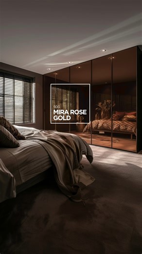 Saint-Gobain Glass India on Instagram: "Bring the majesty and grandeur of SGG Mira Rose Gold to your spaces. Whether it’s wardrobe shutters, accent wall claddings, or a stunning glass-top for furniture, this dazzling glass adds elegance to your home. Visit the link in bio to know more #SaintGobain #MiraGold #Dazzle #Shine #InteriorDesigns #GoldInterior"