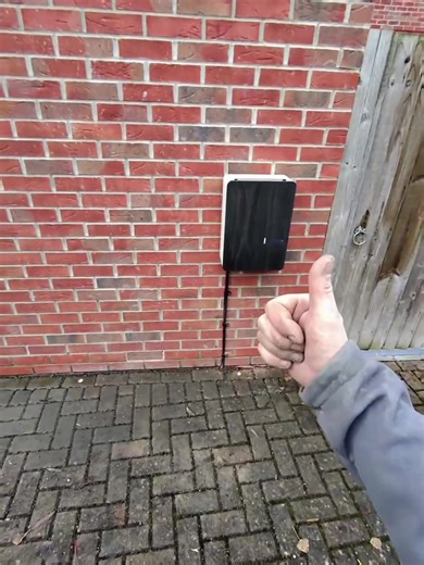 EV charger installation which turned out very nice as our engineer was able to hide the cable most of the route from the supply to the Andersen EV charger #evcharger #evchargerinstallation
