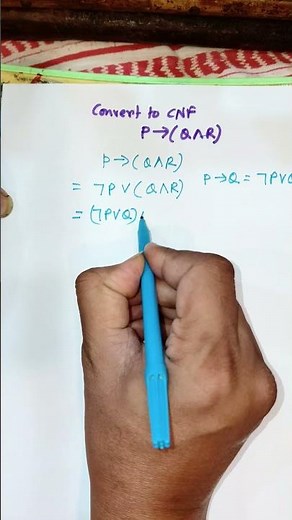 Convert to CNF with Example | P → (Q ∧ R) | Propositional Logic #discretemathematics #cnf